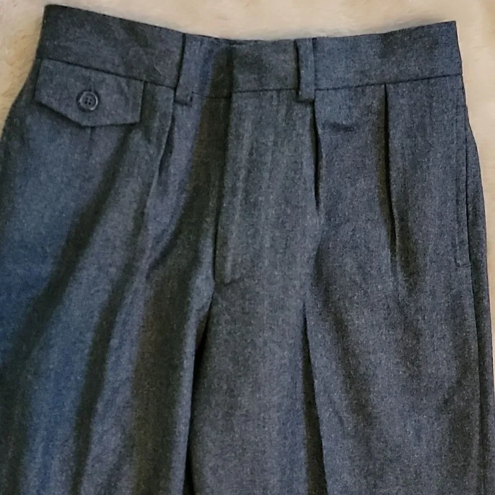 POLO BY RALPH LAUREN CHARCOAL GRAY 100% WOOL DRESS PANTS, SIZE 8